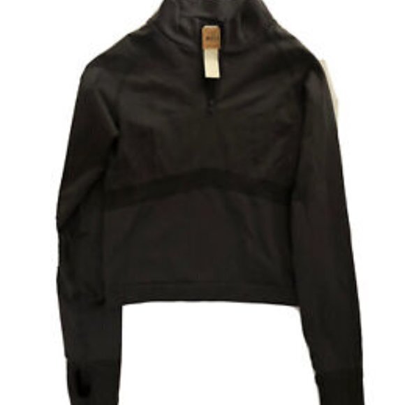 Victoria’s Secret Pink Half Zip Pullover Sweater Gray Cropped XS Rare. - Picture 1 of 8